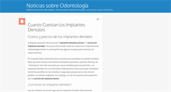 Desktop Screenshot of implantesdentalespreciosymas.com